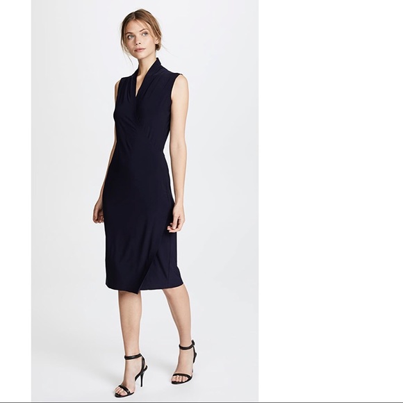 Norma Kamali Dresses & Skirts - Norma Kamali Sleeveless Side Drape Dress, L